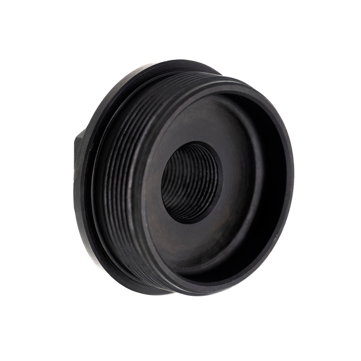 Rear interface view of the Plan B 1/2–28 Direct-Thread HUB Adapter